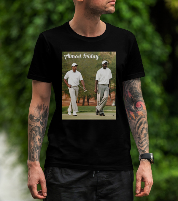 Almost Friday Golf Icons Walking Together T-Shirt