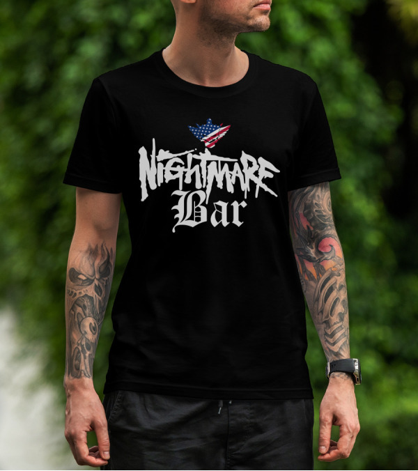 Nightmare Bar American Flag Wings T-Shirt