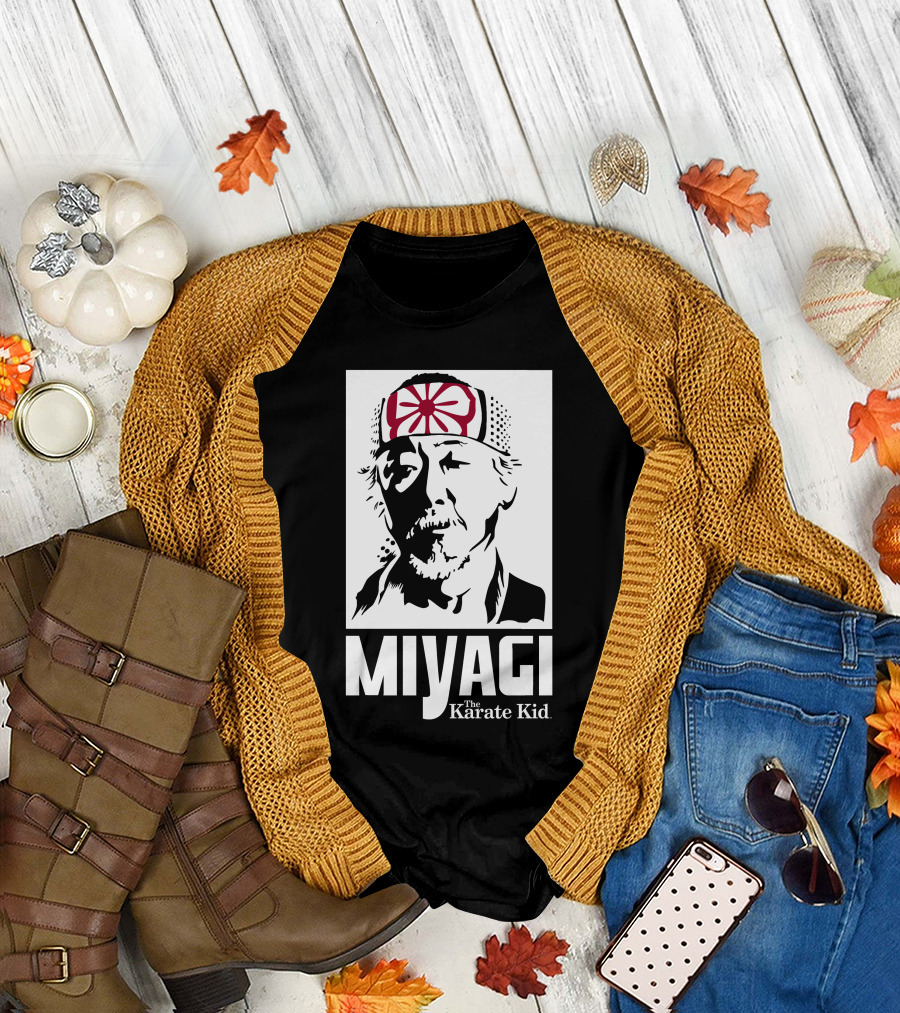 Miyagi The Karate Kid Headband Stencil T-Shirt