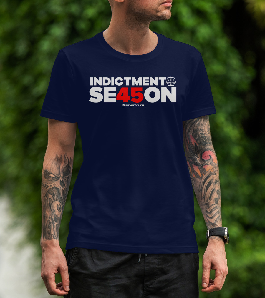 Indictment Season 45 MeidasTouch Justice Scales T-Shirt