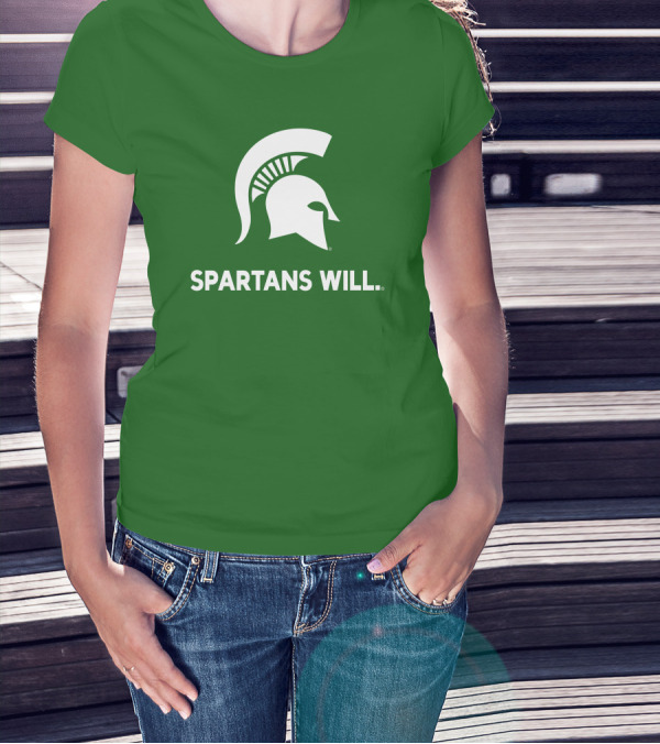 Spartans Will Michigan State Helmet T-Shirt