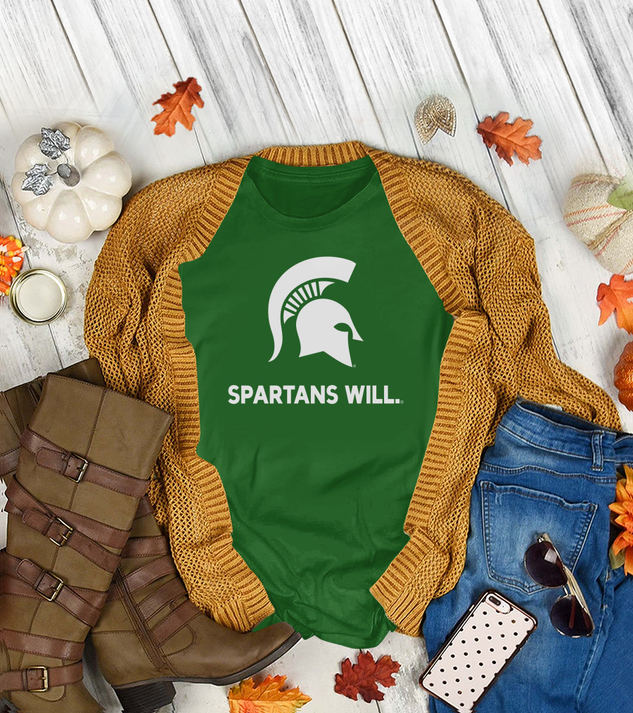 Spartans Will Michigan State Helmet T-Shirt