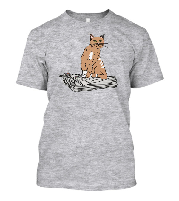 New York Post Bodega Cat On Newspaper Stack Youth T-Shirt