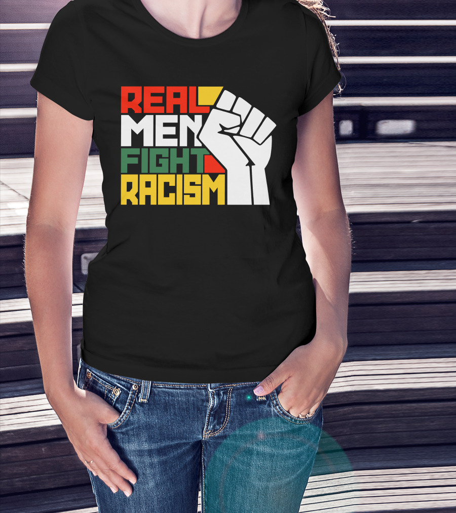 Real Men Fight Racism Silas Young Fist T-Shirt