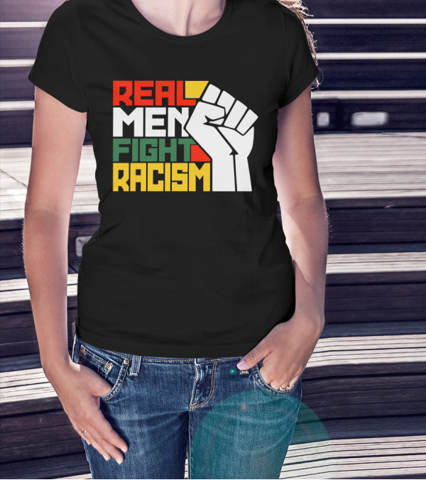 Real Men Fight Racism Silas Young Fist T-Shirt
