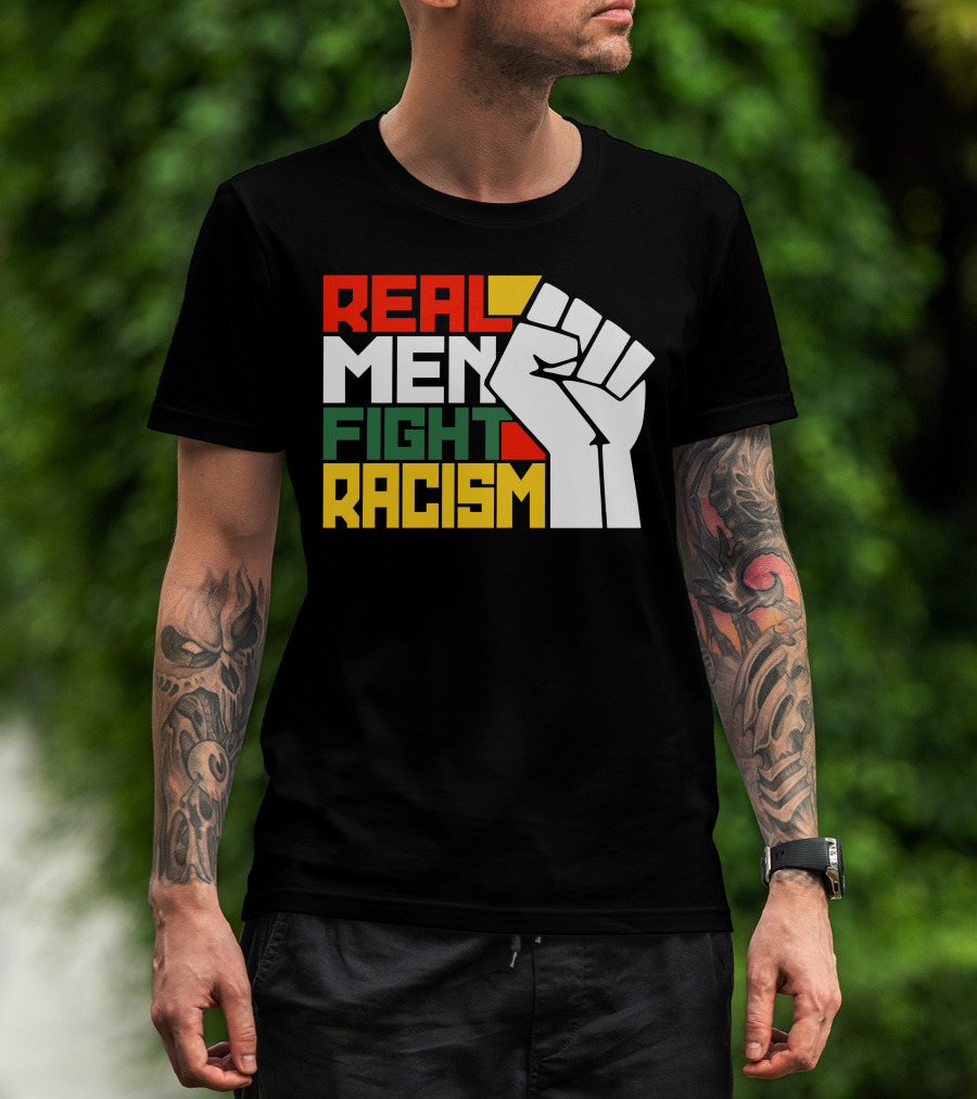 Real Men Fight Racism Silas Young Fist T-Shirt