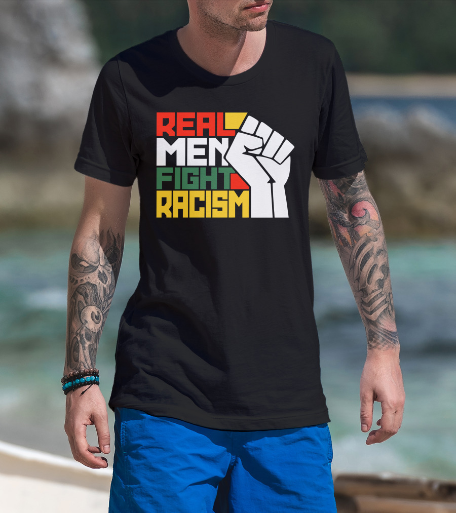 Real Men Fight Racism Silas Young Fist T-Shirt