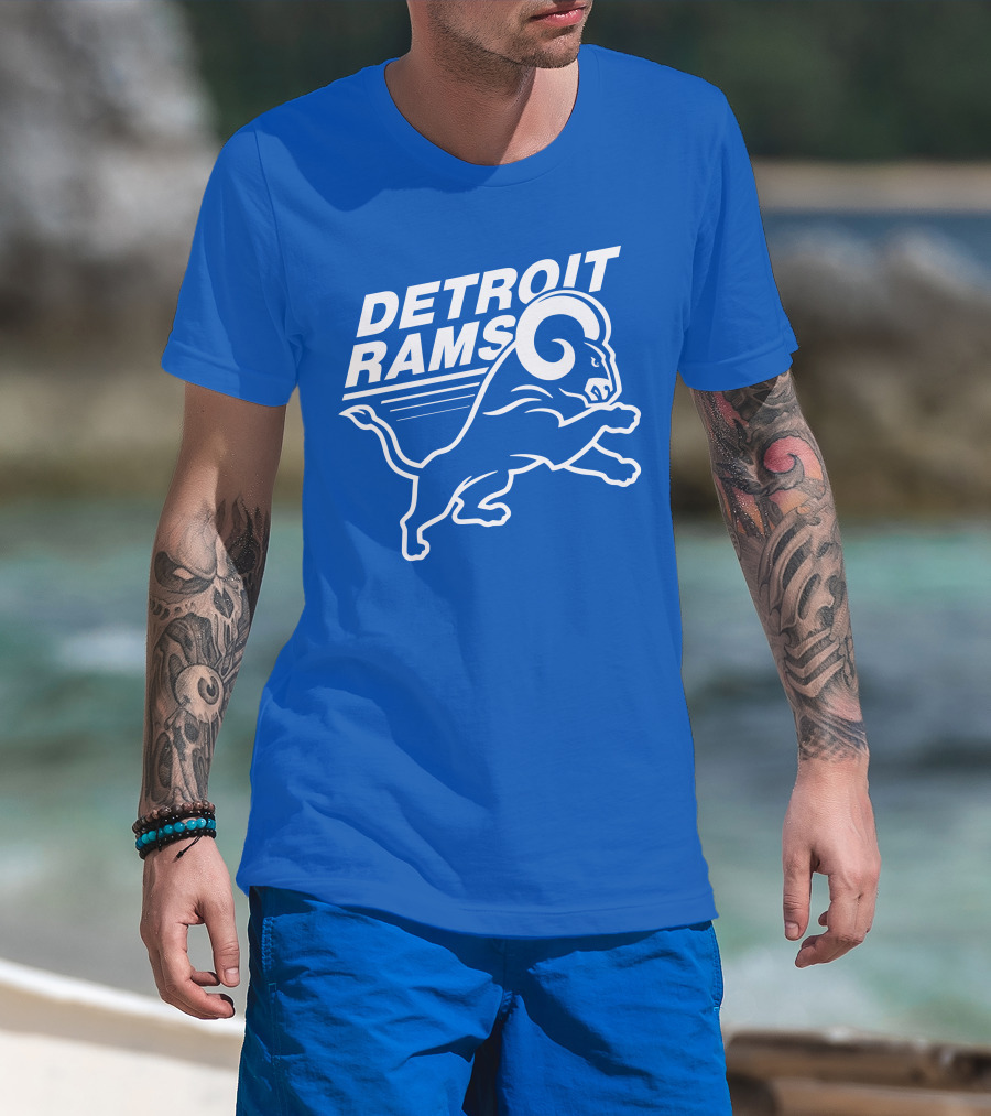Detroit Rams Pro Sports Zone Charging Blue Ram T-Shirt