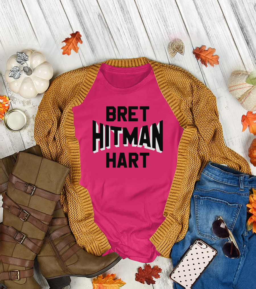 Bret Hitman Hart Retro Graphic 80s Wrestling T-Shirt