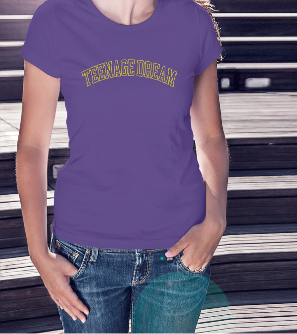 Olivia Rodrigo Teenage Dream Merch Purple Text T-Shirt