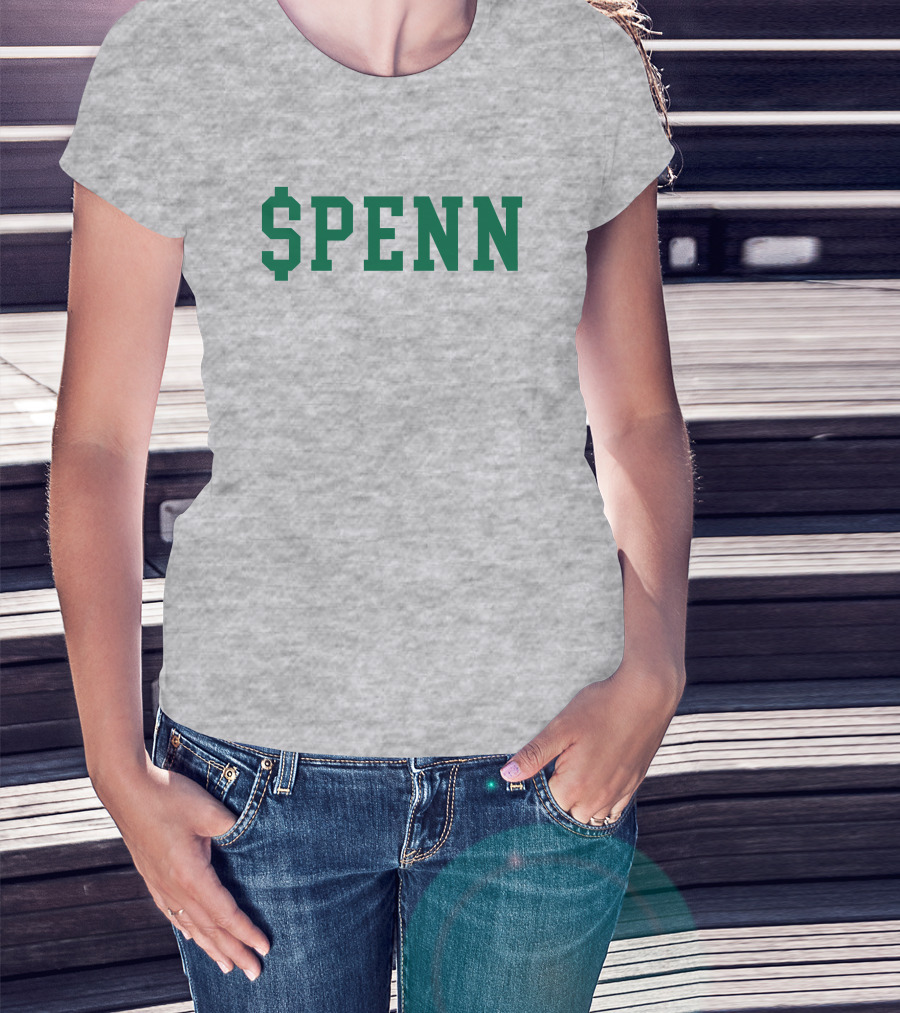 Mintzy $Penn Green Typography T-Shirt