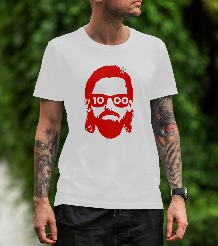 Detroit Red Wings Marc Staal 1000th Game Beard T-Shirt