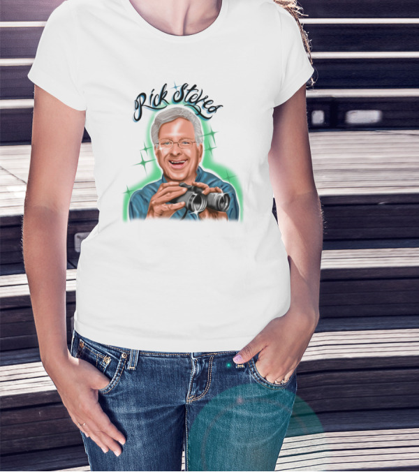 Samborghini Merch Rick Steves Binoculars T-Shirt