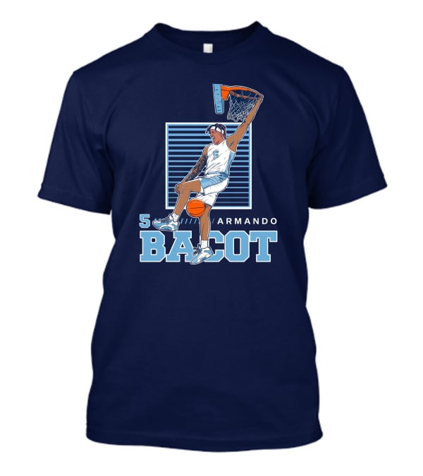 UNC Armando Bacot Dunking Number 5 T-Shirt
