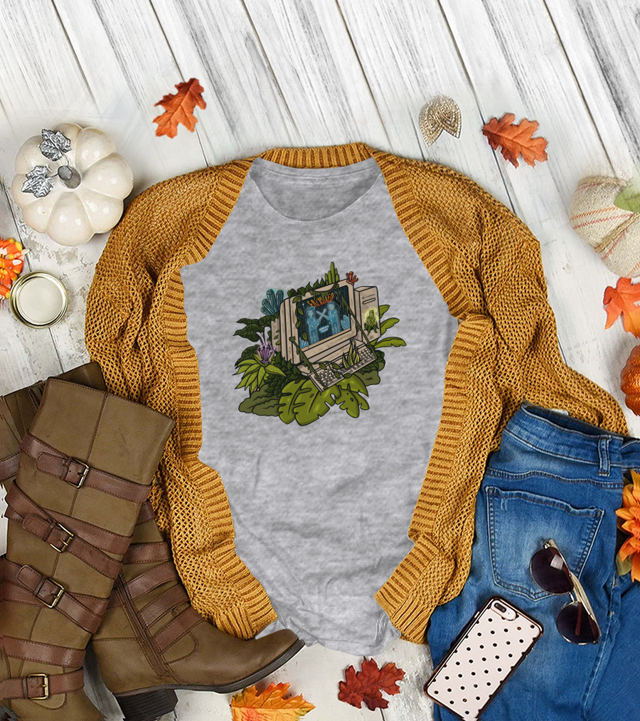 Eazybaked Beats Merch Intertwined Simulated Jungle Computer T-Shirt
