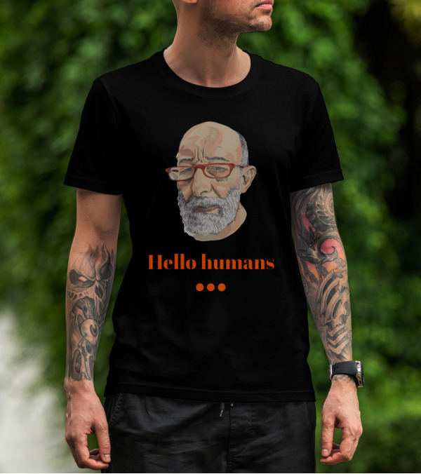 Clif High Hello Humans Jonathan Lockwood Beard Glasses T-Shirt