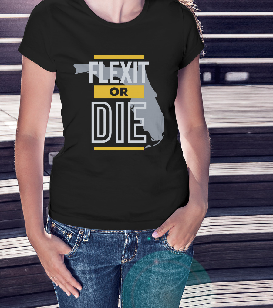 Flexit Or Die Florida Map Libertylockpod T-Shirt