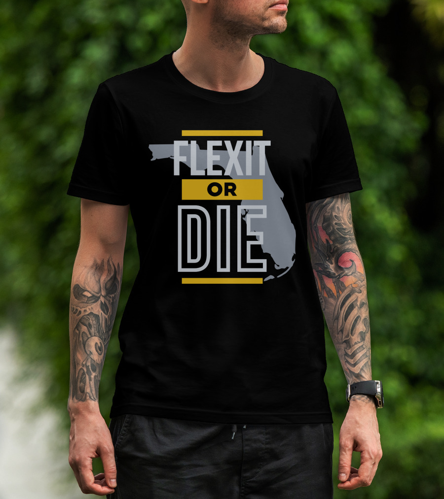 Flexit Or Die Florida Map Libertylockpod T-Shirt