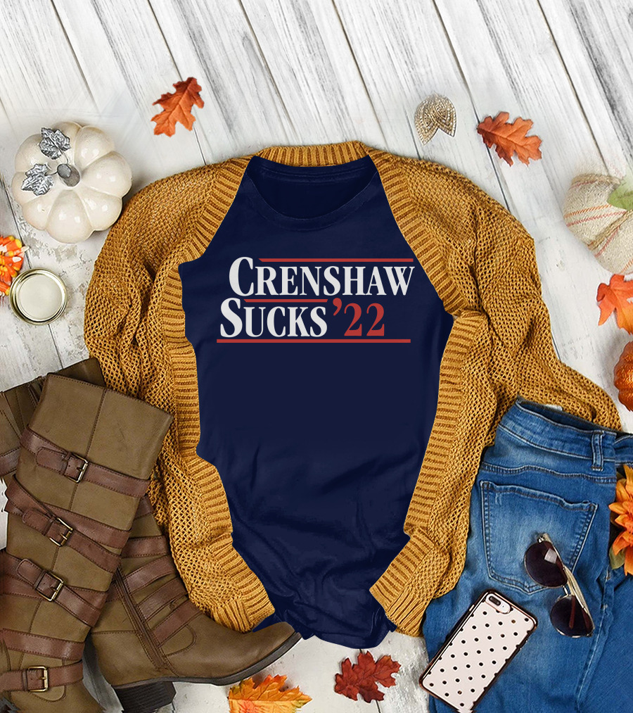 Crenshaw Sucks '22 Bold Statement Navy Blue T-Shirt