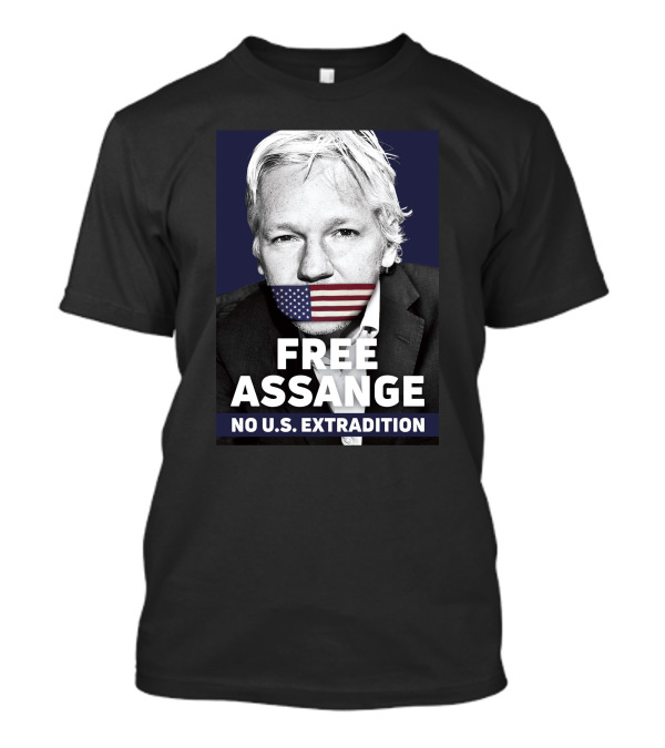Free Assange No U.S. Extradition American Flag Silence T-Shirt