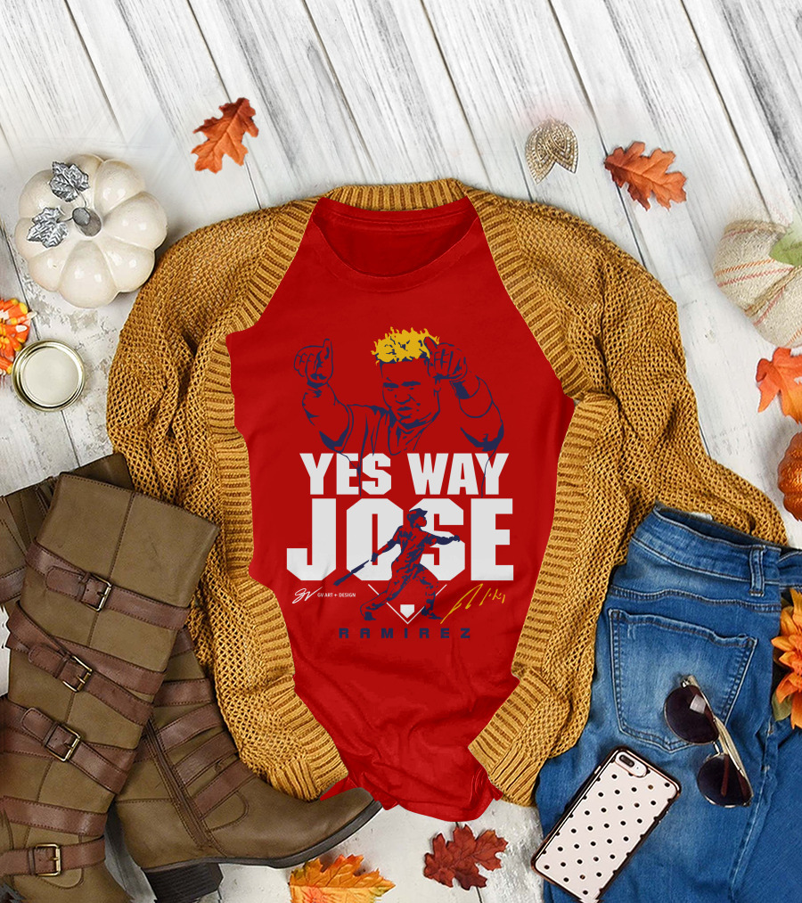 Yes Way Jose Ramirez Cleveland Guardians Nick Karns GV T-Shirt