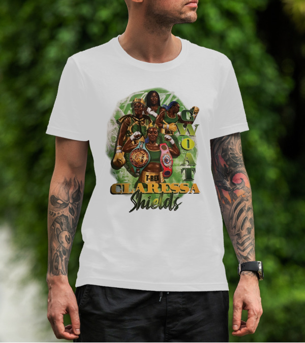 Claressa Shields GWOAT T-Rex Boxing Champion T-Shirt