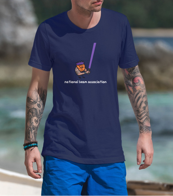 National Beam Association Basketball Warrior With Purple Beam T-Shirt