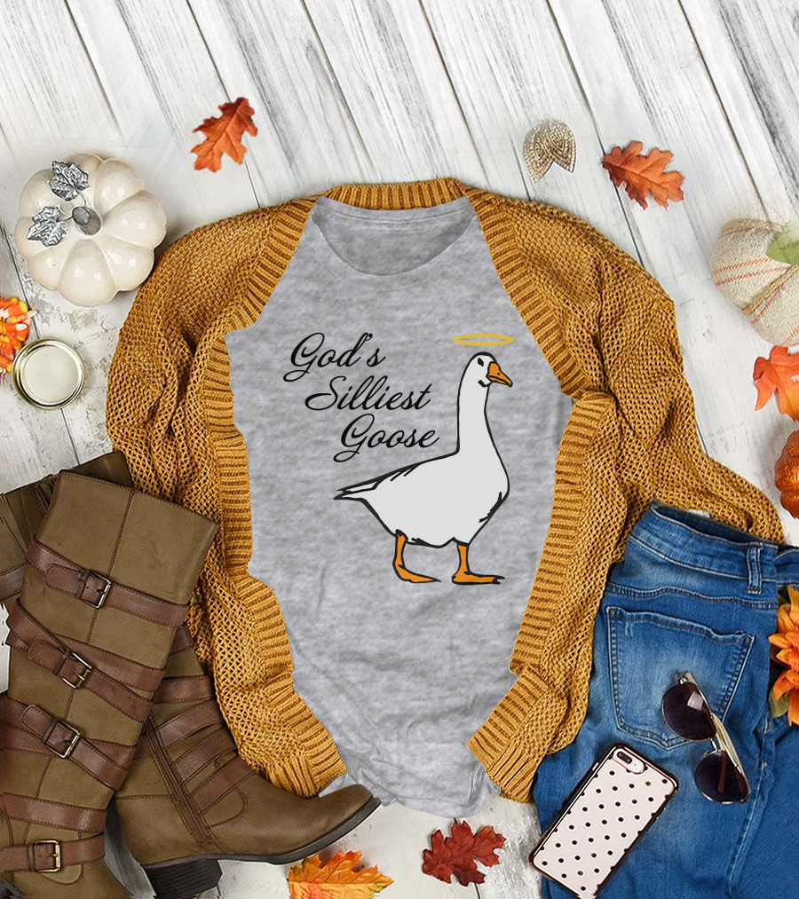 Middleclassfancy God's Silliest Goose Angelic Humor T-Shirt