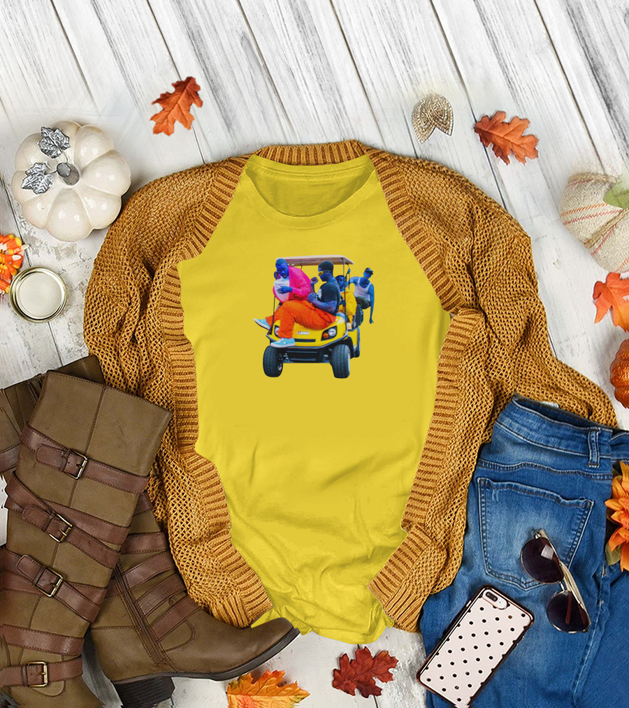 Brckhmptn Merch Brockhampton Star Blue People Yellow Golf Cart T-Shirt