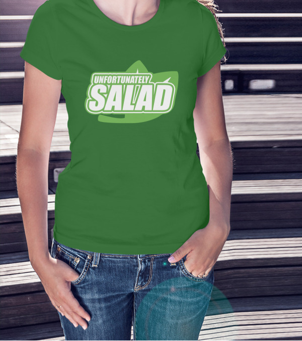 Unfortunately Salad Leaf Logo Mockup T-Shirt