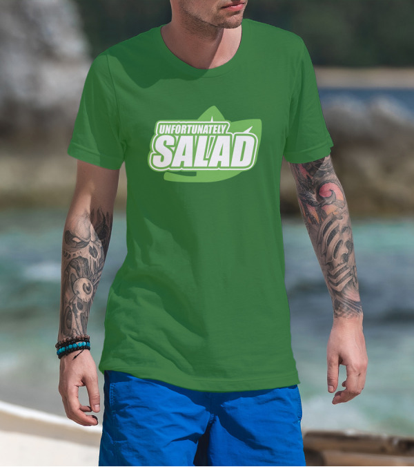 Unfortunately Salad Leaf Logo Mockup T-Shirt