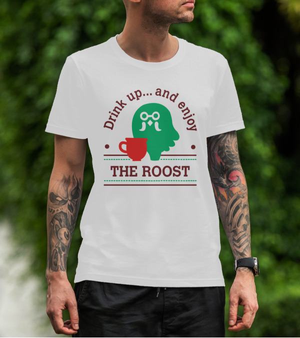 Drink Up And Enjoy The Roost Acpocketnews Owl With Coffee Cup T-Shirt