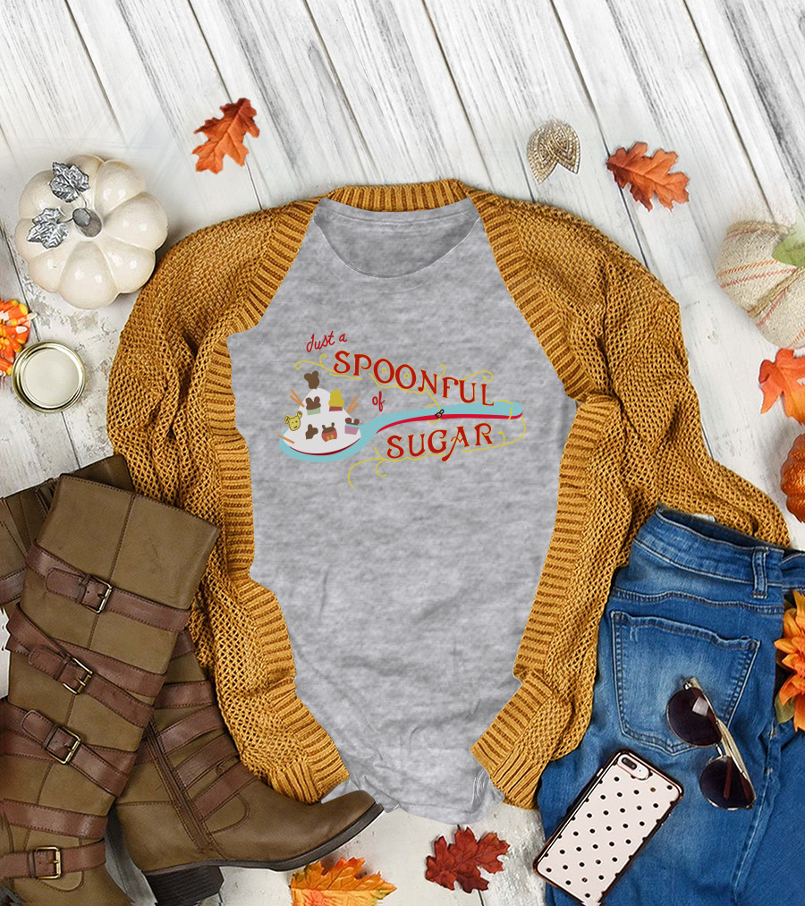 Just A Spoonful Of Sugar Disney Mary Poppins Style Icons T-Shirt