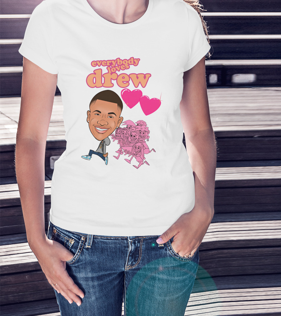 Tdashrich Tequan Richmond Everybody Loves Drew Hearts Cartoon Characters T-Shirt
