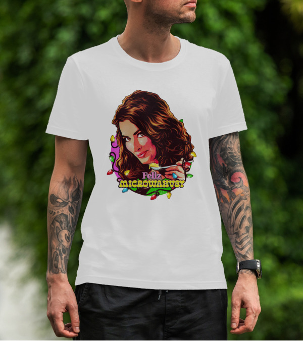 Nordacious Feliz Microwahvey Christmas Lights T-Shirt