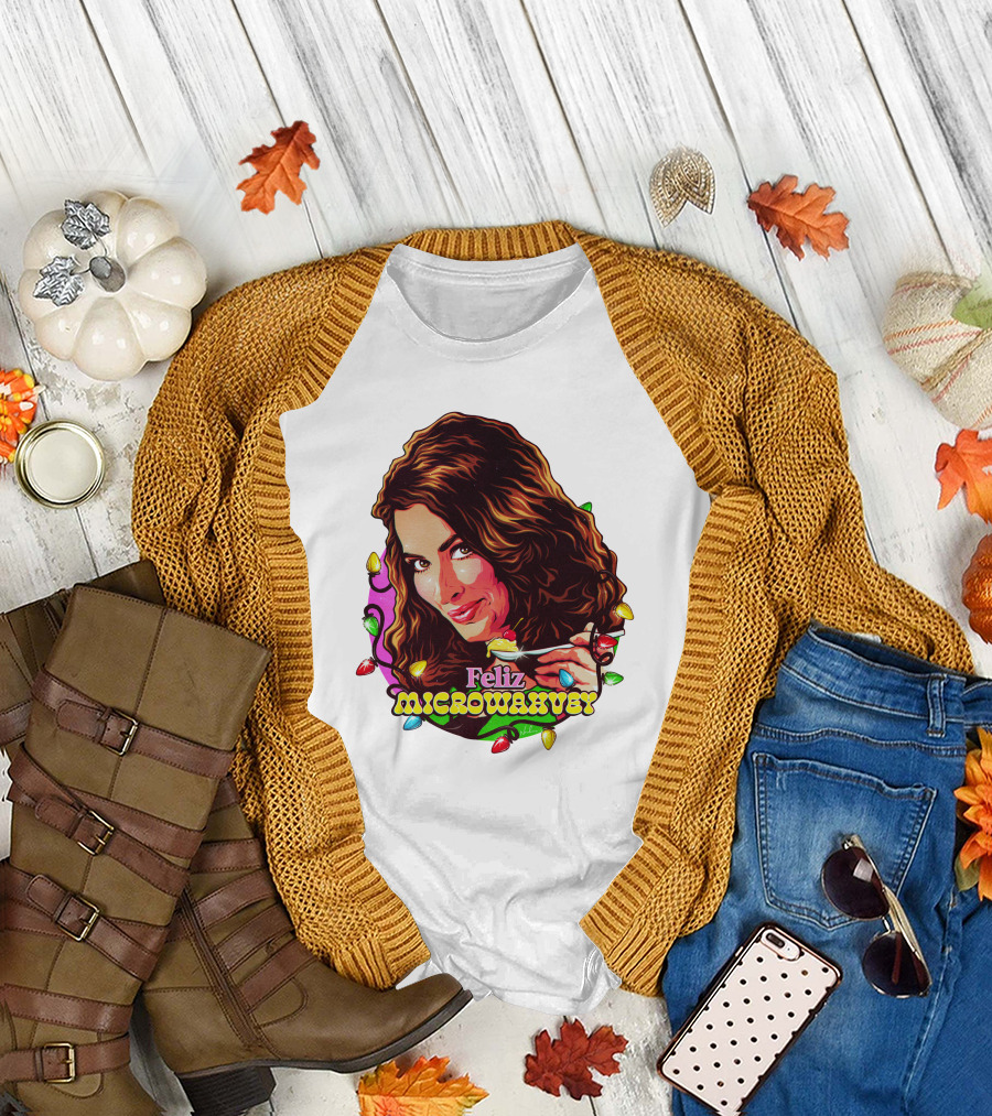 Nordacious Feliz Microwahvey Christmas Lights T-Shirt