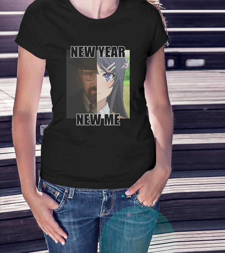 New Year New Me Walter White Anime Crossover T-Shirt