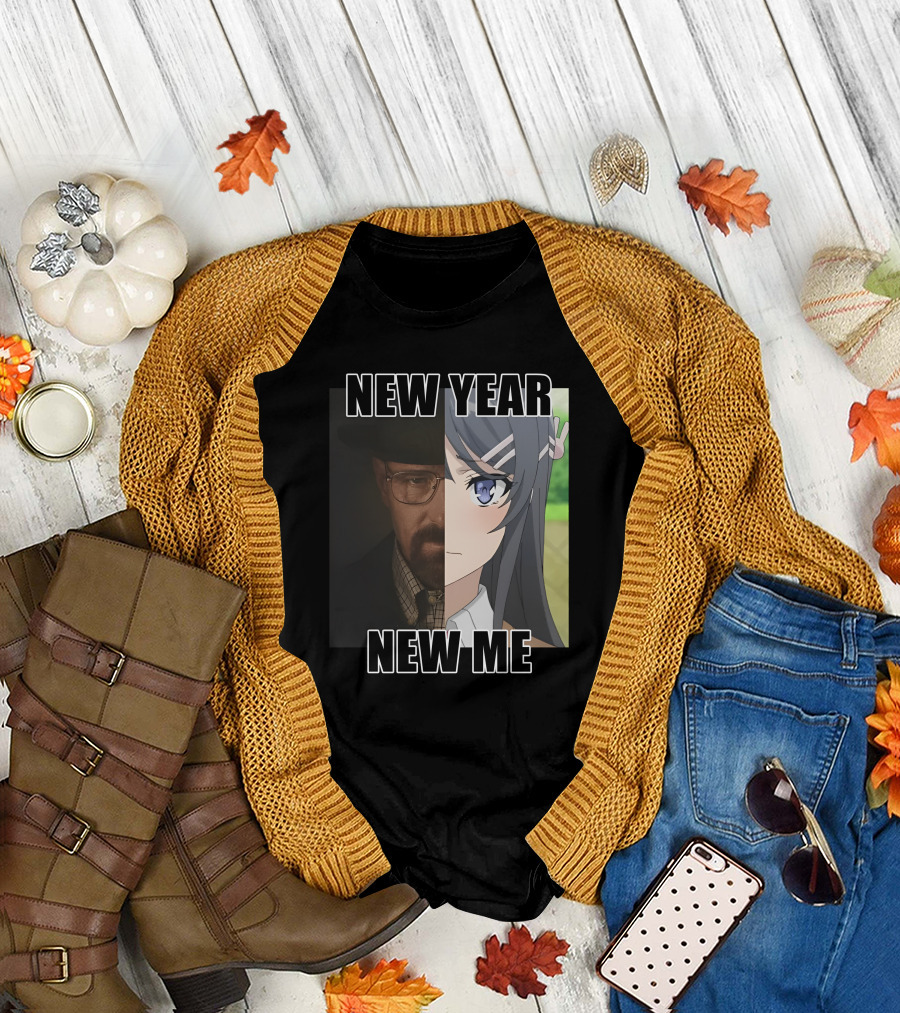 New Year New Me Walter White Anime Crossover T-Shirt