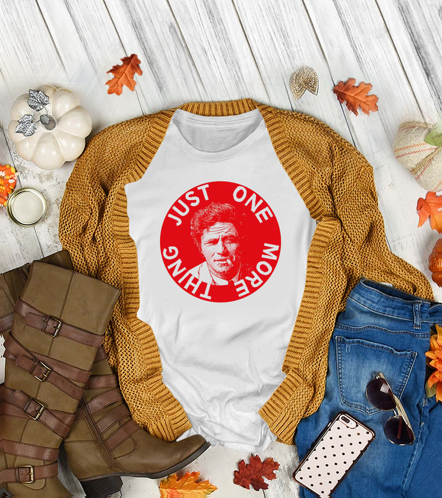 Just One More Thing Mysterious Bookshop Peter Falk T-Shirt