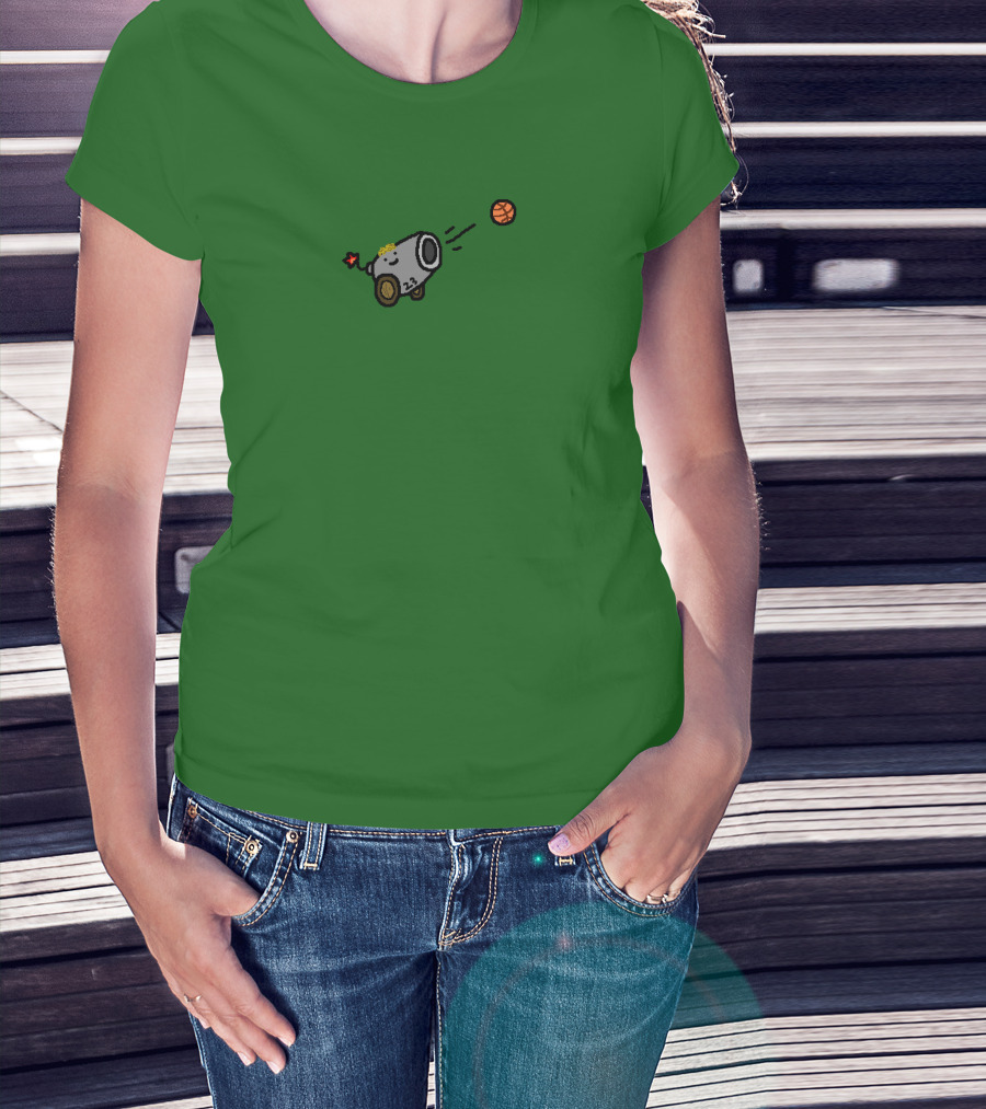 Nba Paint Lauri Mar Cannon Basketball Shot 23 Green T-Shirt
