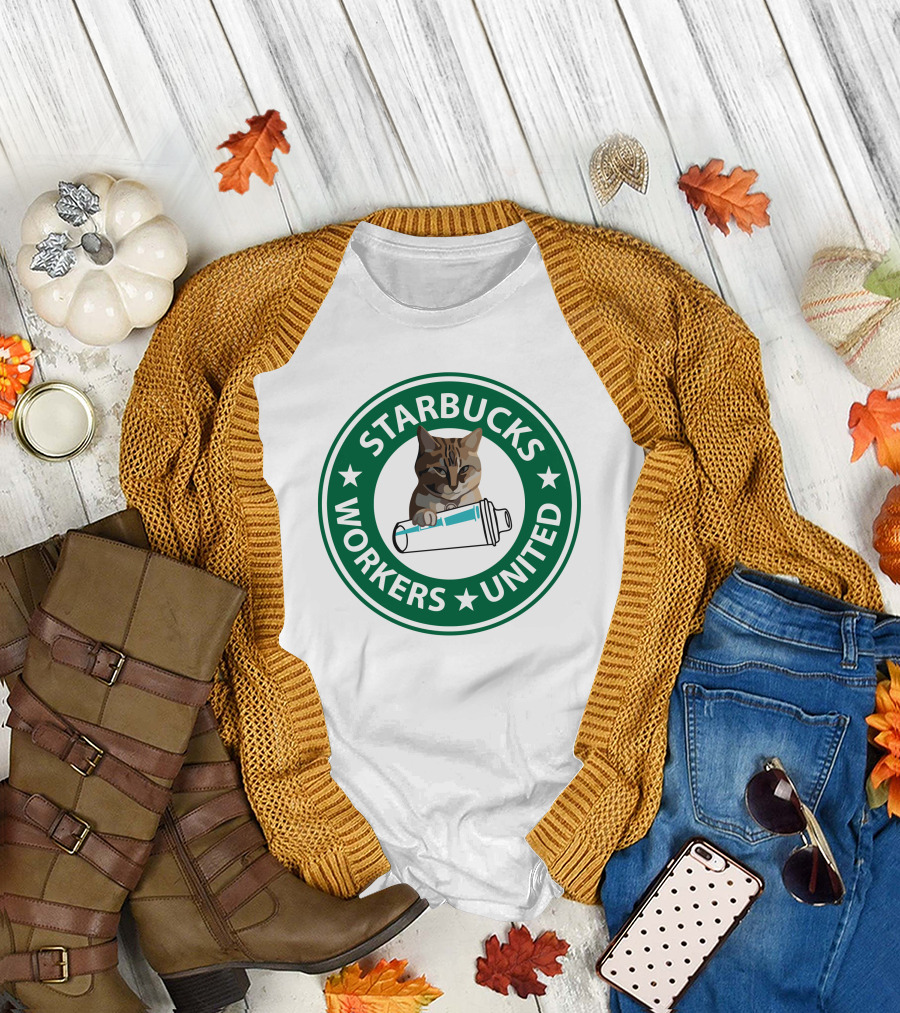 STARBUCKS WORKERS UNITED Cat T-Shirt