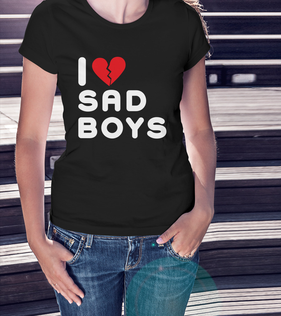 I Love Sad Boys Broken Heart T-Shirt