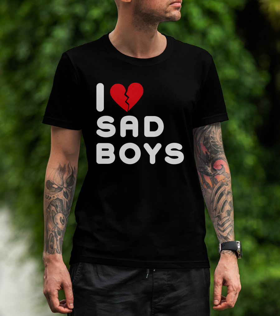 I Love Sad Boys Broken Heart T-Shirt