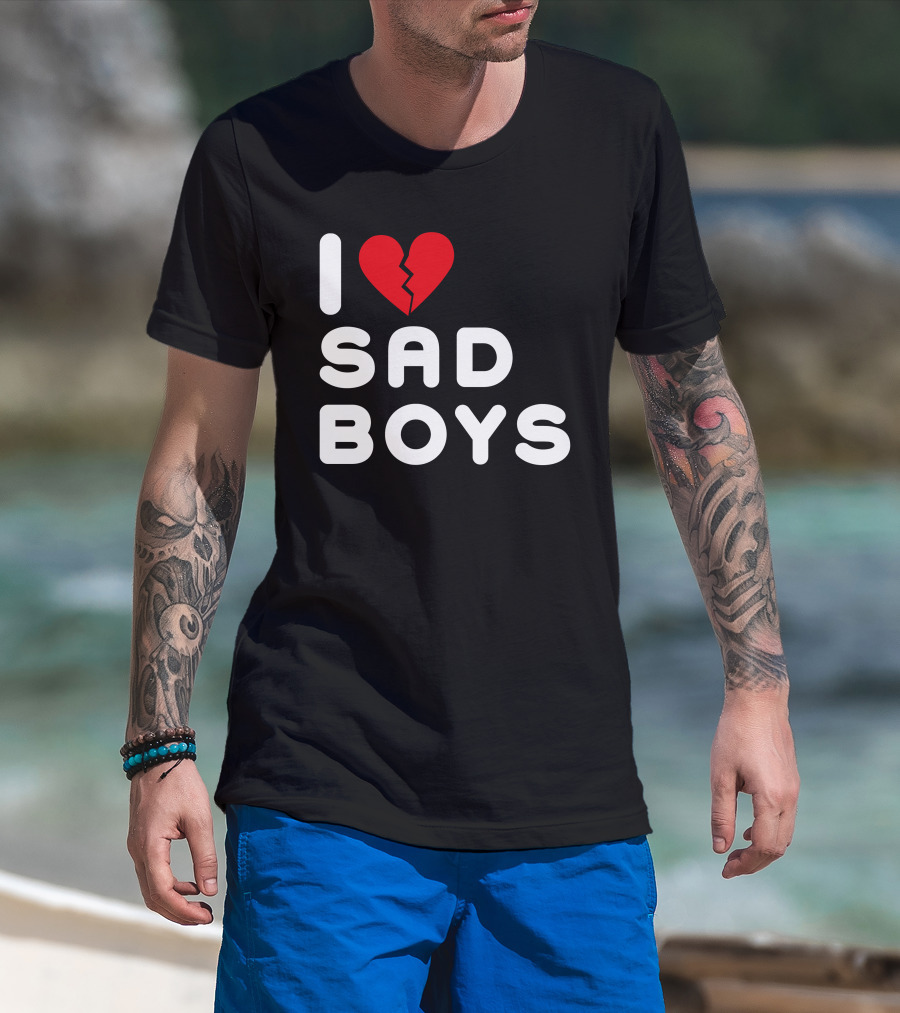I Love Sad Boys Broken Heart T-Shirt