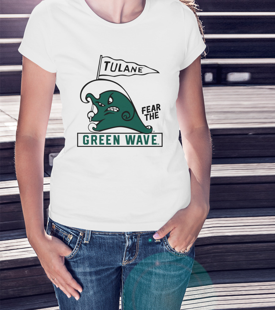 Tulane Green Wave Fear The Green Wave Retro T-Shirt