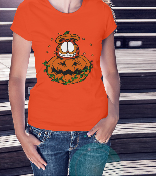Garfield Jack-O'-Lantern Halloween Pumpkin T-Shirt