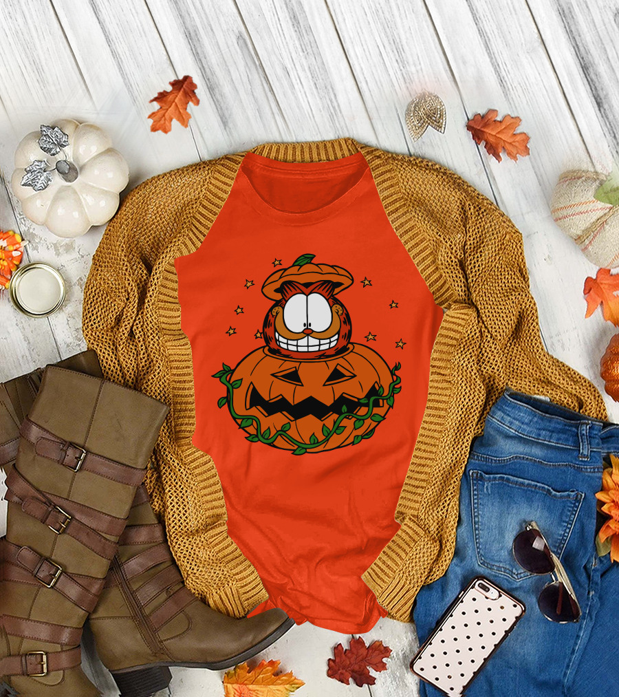 Garfield Jack-O'-Lantern Halloween Pumpkin T-Shirt