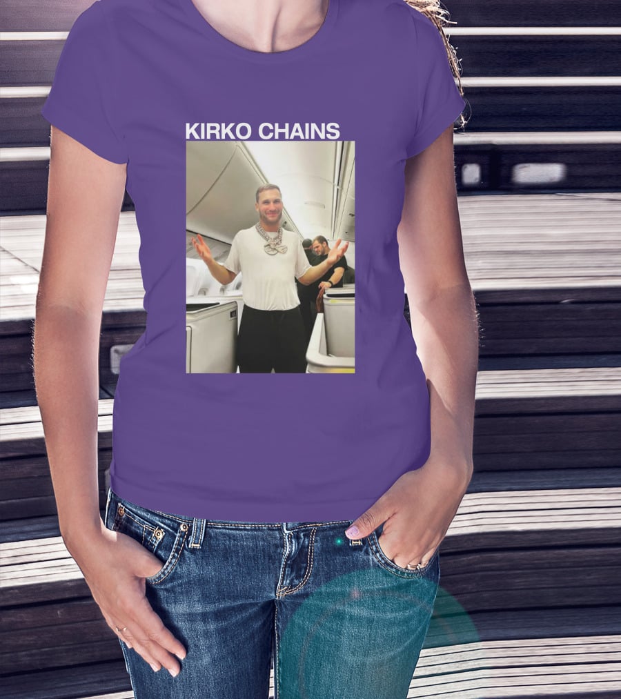 Kirko Chains Airplane Pose With Necklace T-Shirt