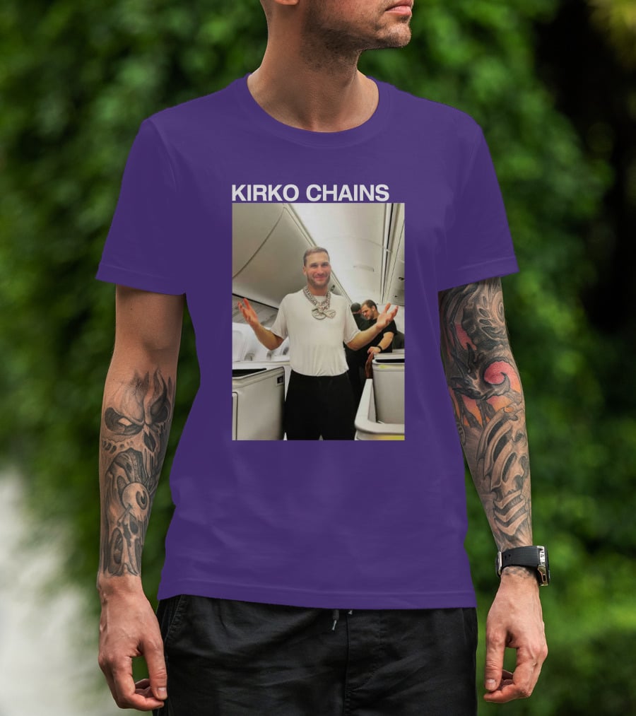 Kirko Chains Airplane Pose With Necklace T-Shirt