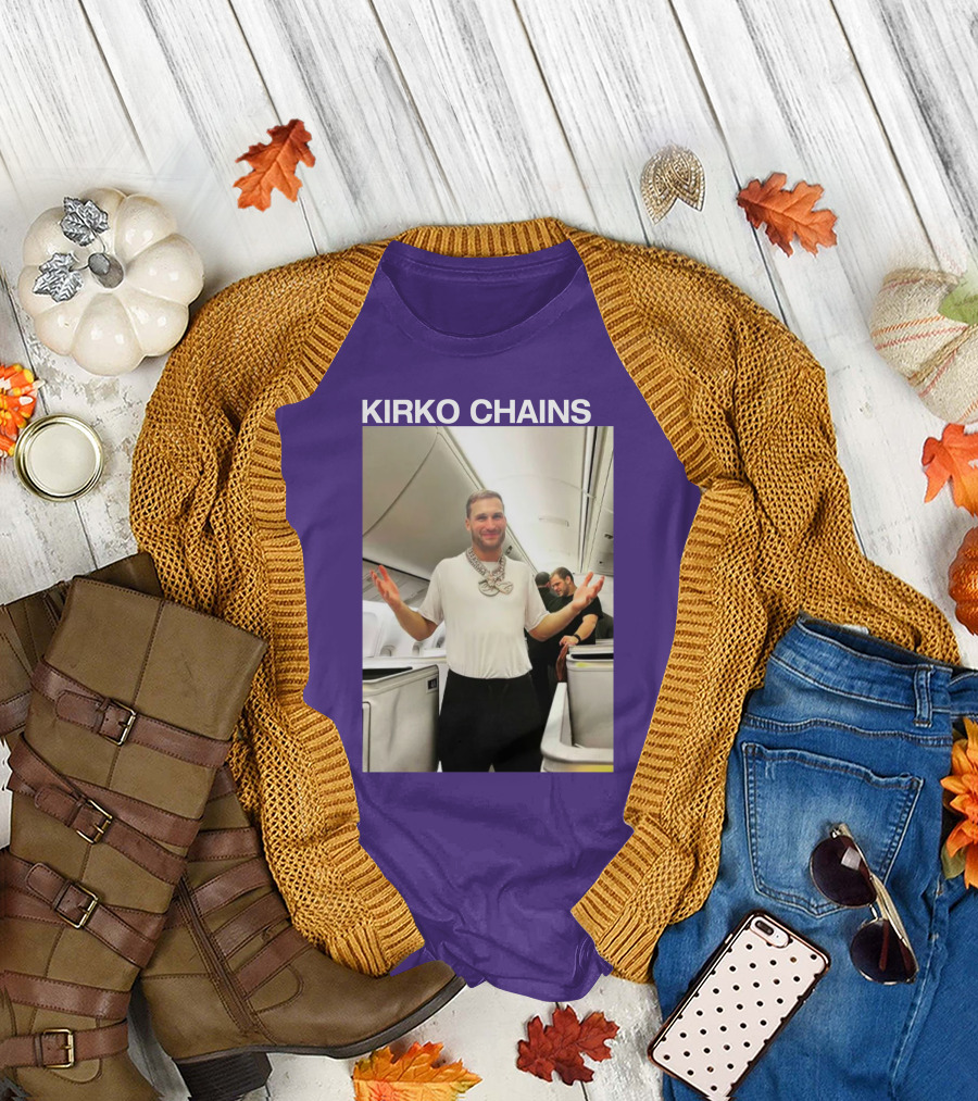 Kirko Chains Airplane Pose with Necklace T-Shirt